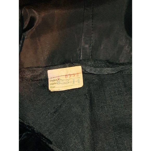 Vintage 40s Evening Gown Womens Small Black Tiered Party Dress Velvet Collar Spo - Picture 4 of 10